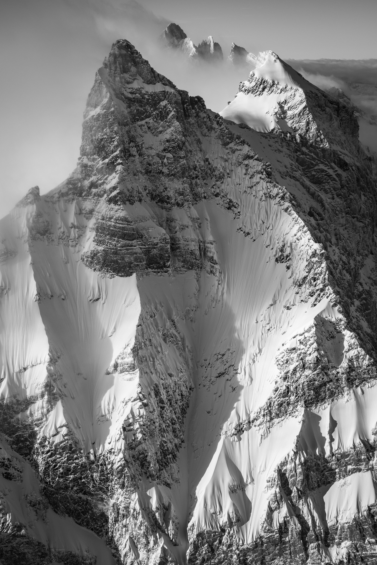 7 Peaks - Black and white photos of the Swiss mountains and the High vaud alps 