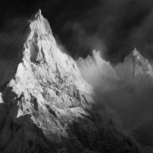 Black and white mountain pictures - Aiguille de Blaitière - Aiguille des Ciseaux - Aiguille du Fou