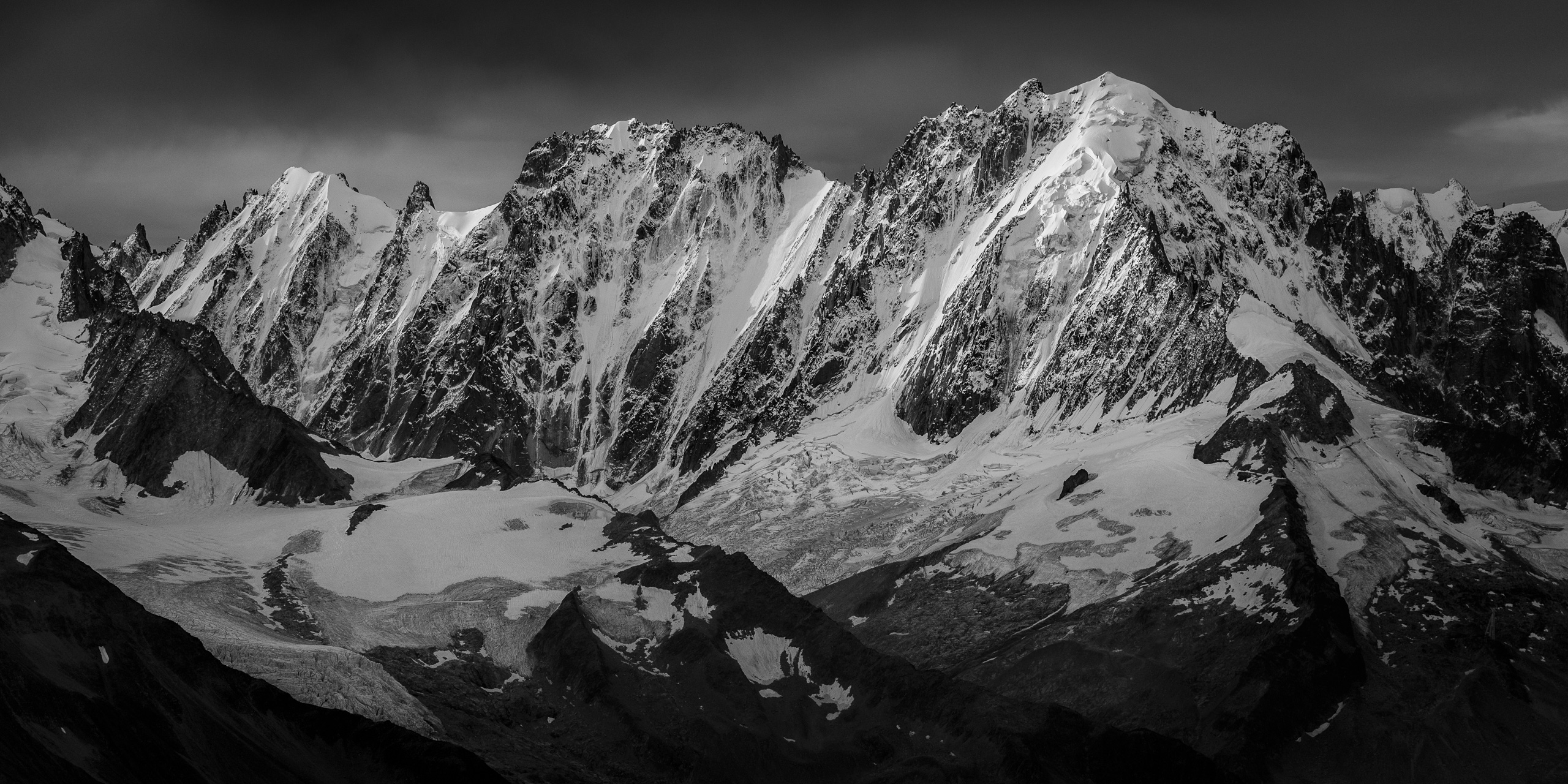 Photo massif mont blanc - Aiguille Verte, Droites, Courtes
