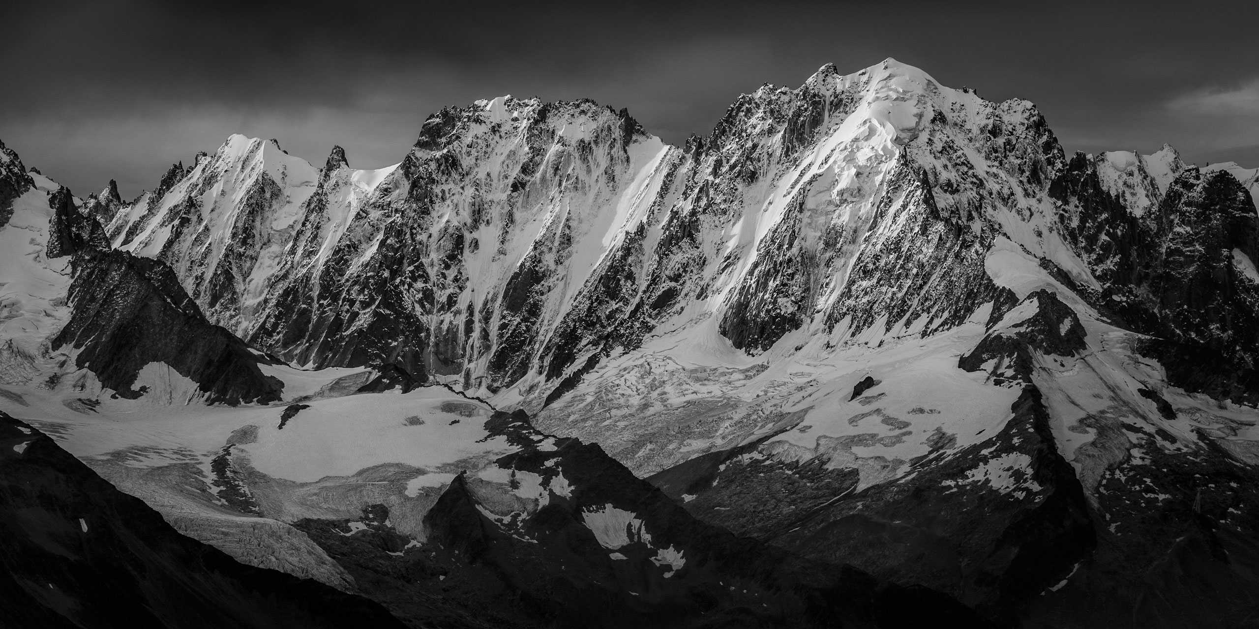 Photo massif mont blanc - Aiguille Verte, Droites, Courtes