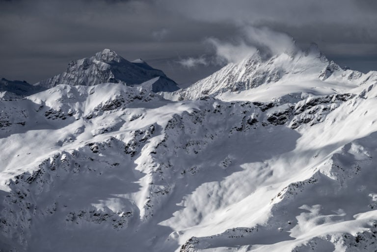 Val d hérens black and white mountains images - Aiguilles Rouges d&#039;Arolla, Grand Combin