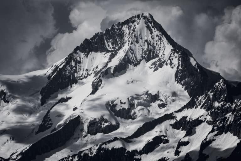 Summit of the Swiss Bernese Alps - Aletschhorn seen from Saas