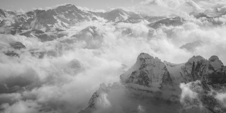 Dents du midi suisse - blanc verbier - helicopter flight over the alps