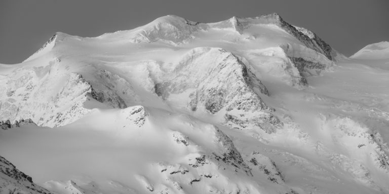 Engadine grisons - Image noir et blanc montagne Bellavista - Alpes Suisses