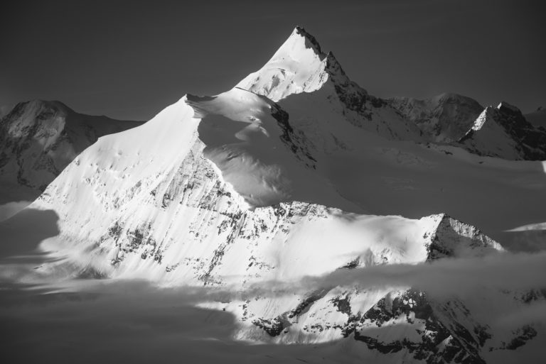 Weisshorn Bishorn - landscape and mountains black and photography