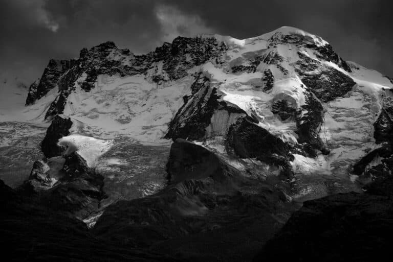 Zermatt - black and white mountain images - Breithorn