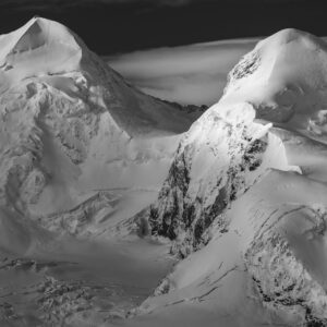 Panorama der Berge Castor und Pollux - Fotos Zermatt im Engadin nach einem Schneesturm in den Bergen
