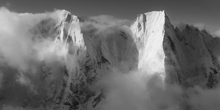 Panorama-Foto Cengalo - Badile - Bergbild Alpen