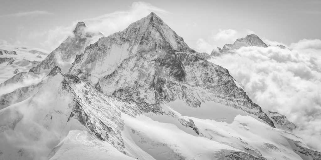 panorama montagne Dent Blanche Cervin - tableau panoramique montagne Dent d'Hérens