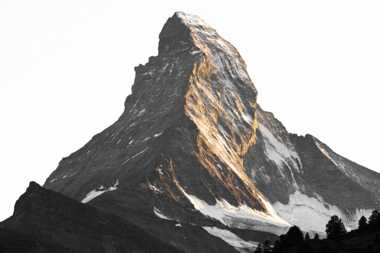 The Matterhorn nordwand - Sonnenuntergang berg