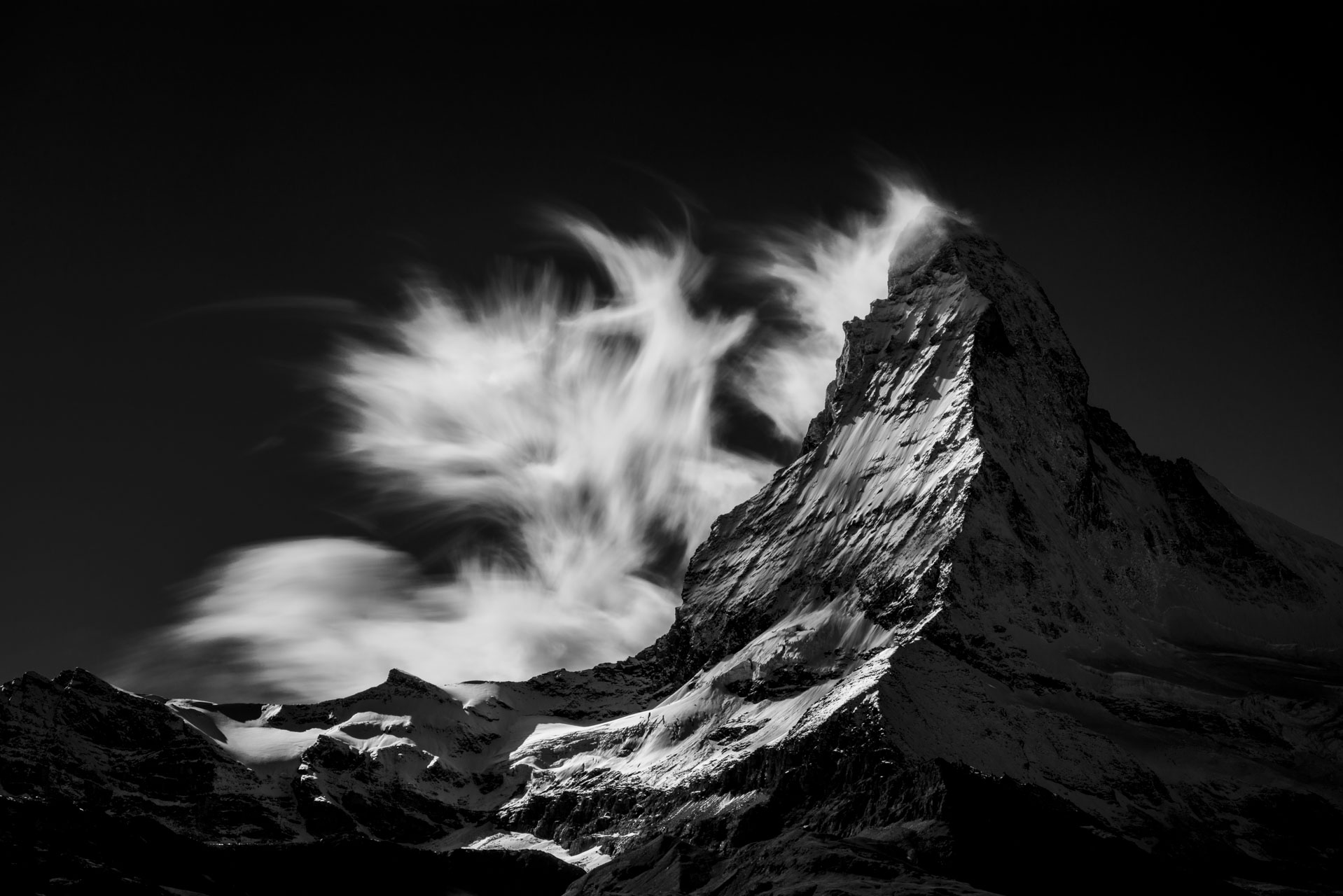 The Matterhorn - moutains images from the cervin in swiss alps seen from Findelalp