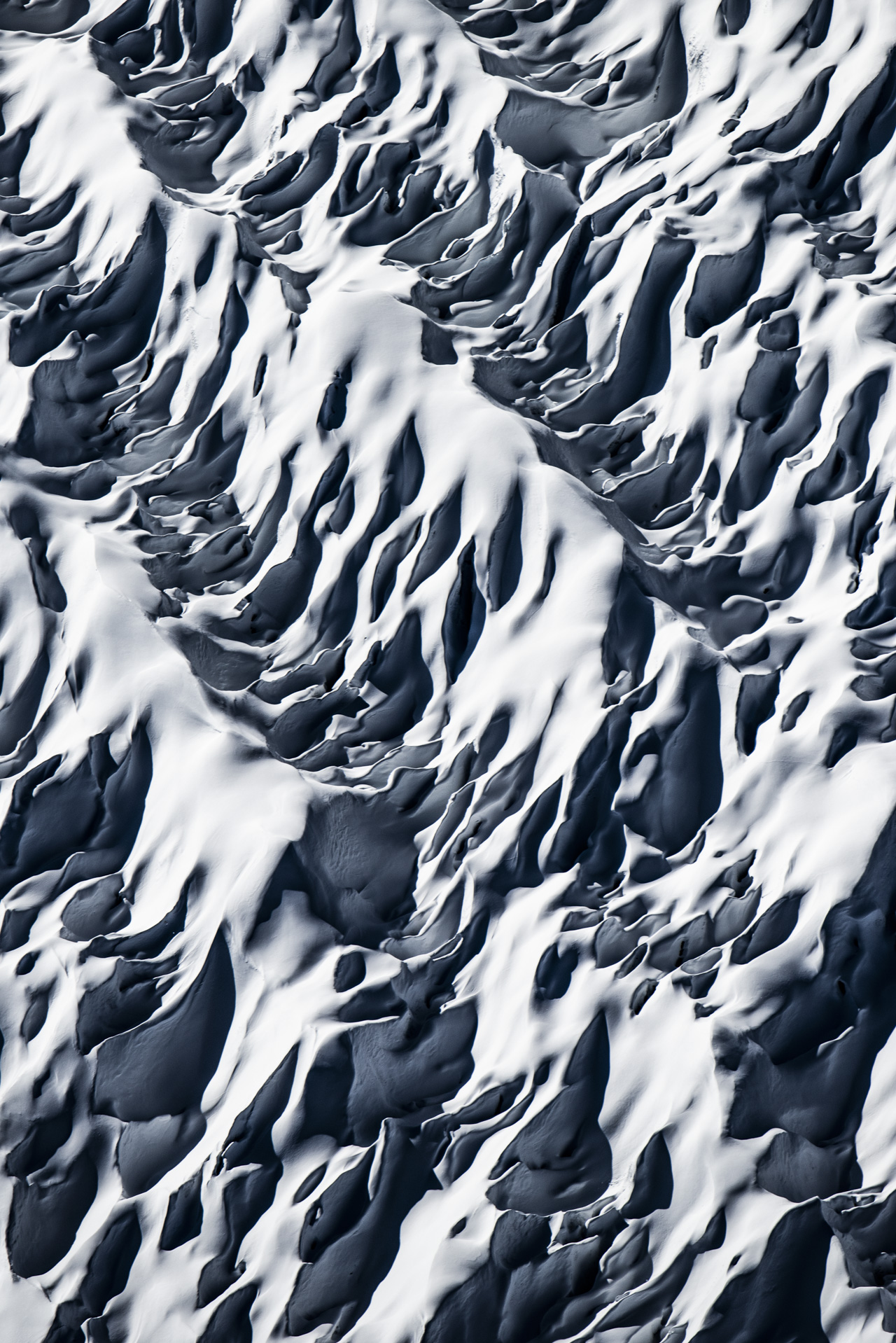 Photo of glacier crevasses in the Alps - Photo of mountain landscape - Aletsch glacier
