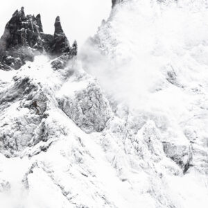 Photo montagne noir et blanc - Dames Anglaises sommet de montagne dans le massif du Mont Blanc