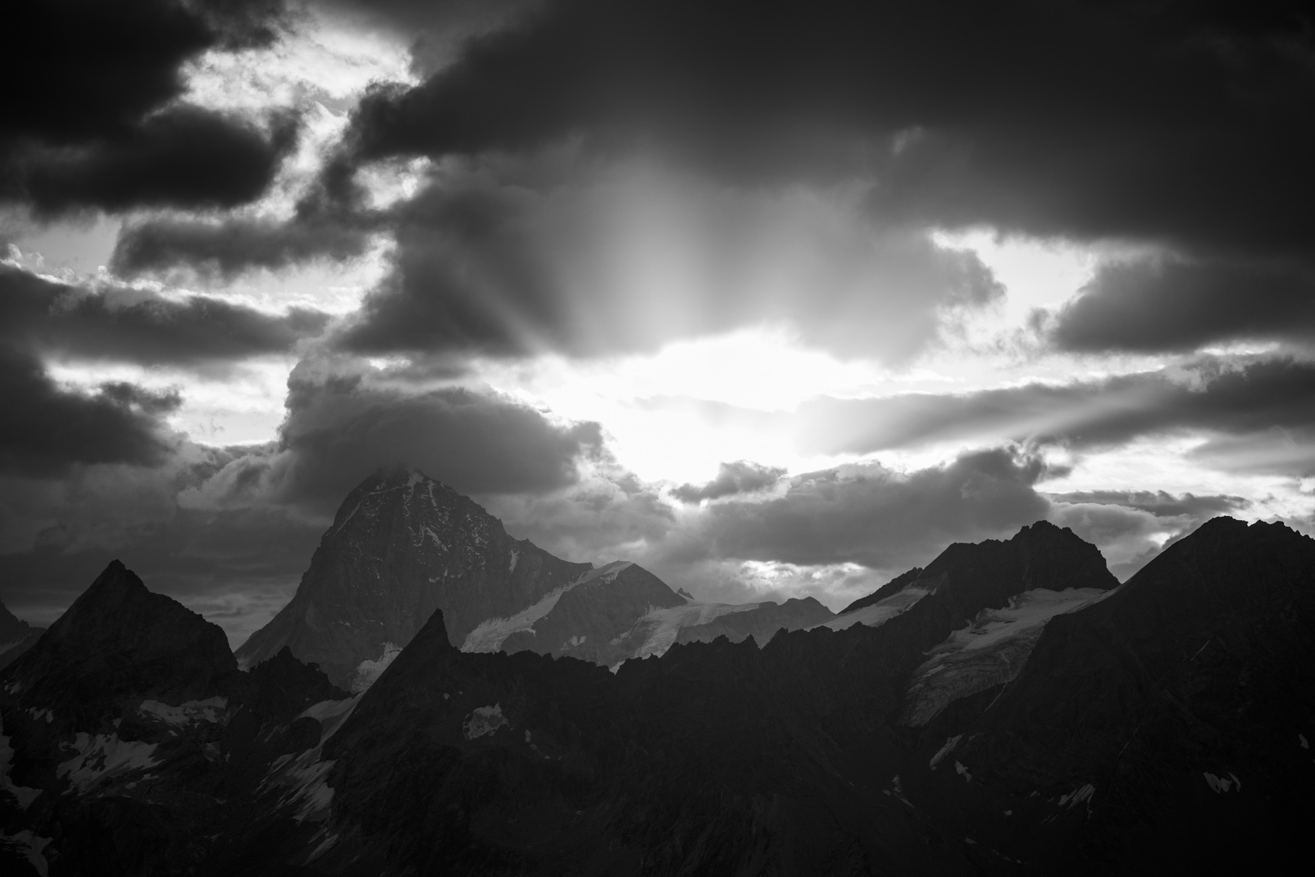 Val d'hérens - image paysage montagne - Dent Blanche, Bertol