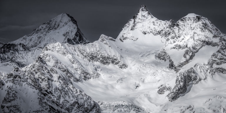 Dent Blanche - Obergabelhorn - Panorama der schönsten Berge und Gipfel von Zermatt