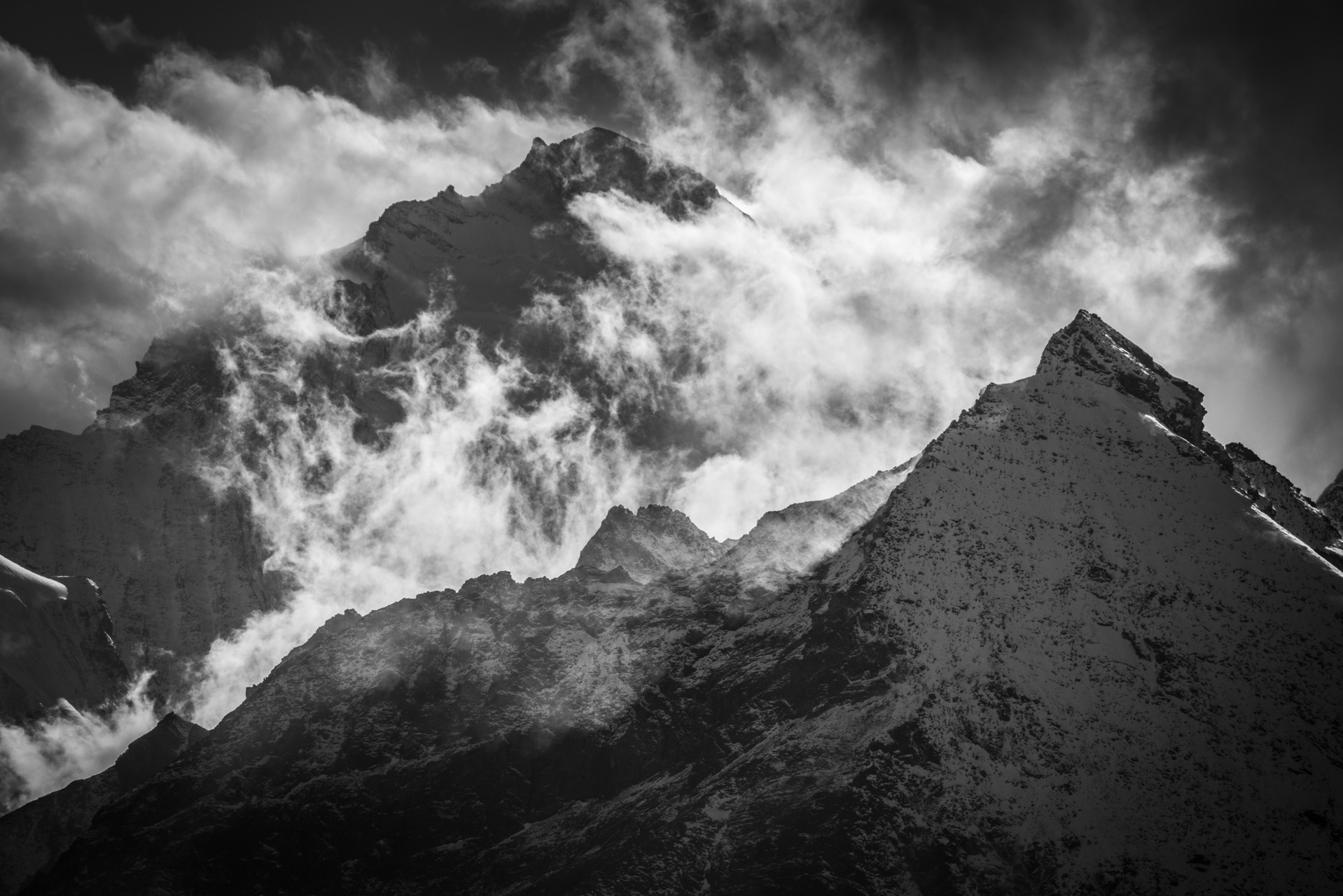 Val d hérens - Dent d'Hérens - image montagne - Mettelhorn vu du Matterhall