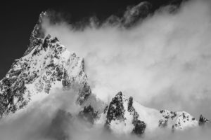 Foto Mont-Blanc -Foto Alpes dent du Géant Blick auf die Helbronner Spitze