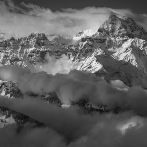 Panoramic view of the Alps and the dents du midi