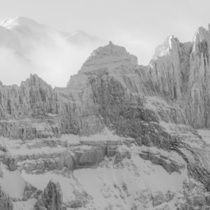 Photo Panoramique du mont blanc Dents du midi en noir et blanc - mont blanc photos