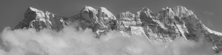 The Dents du midi panorama - Mountain landscape Panoramic photo prints