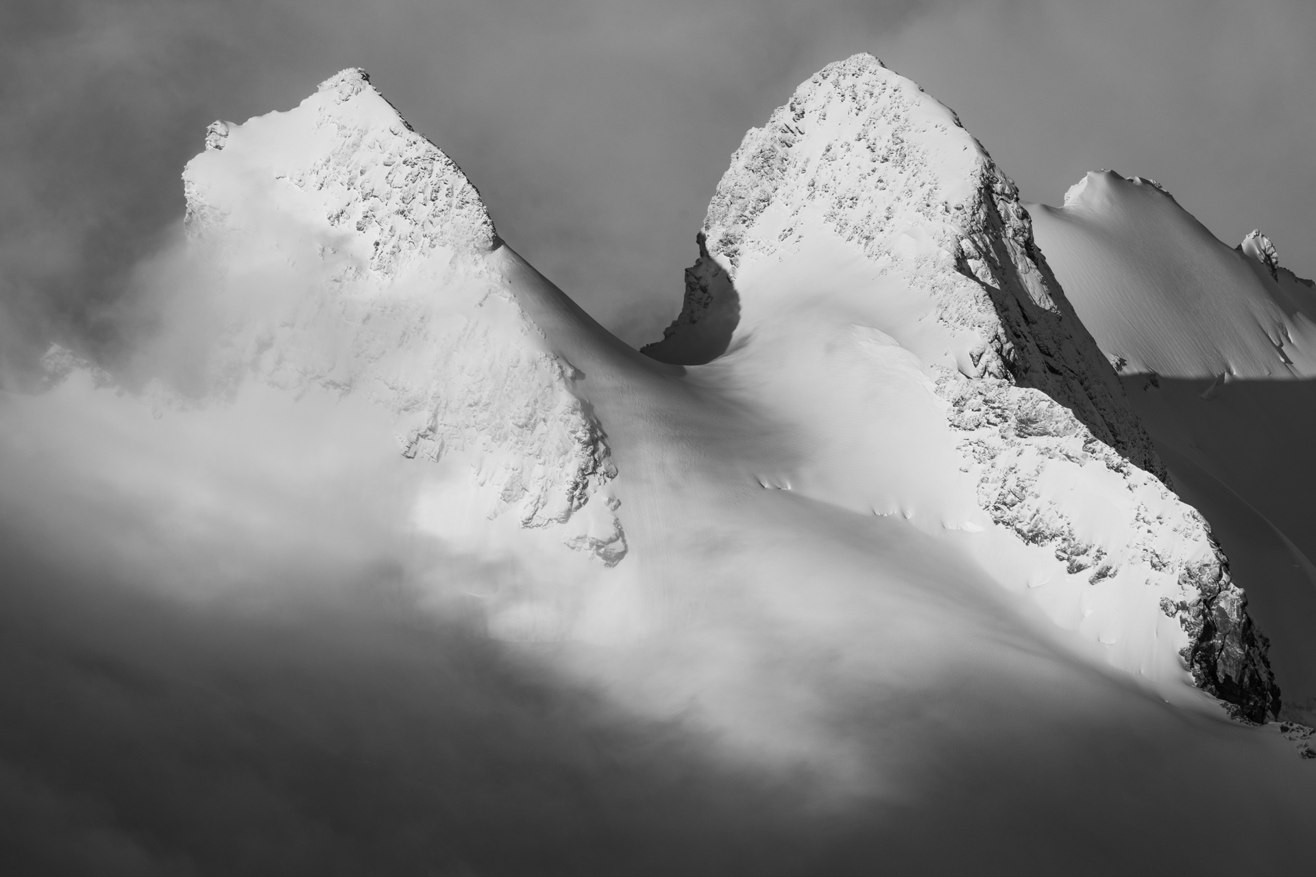 L'Engadine photo - image montagne Davos en noir et blanc - Dschimels - I Gemelli