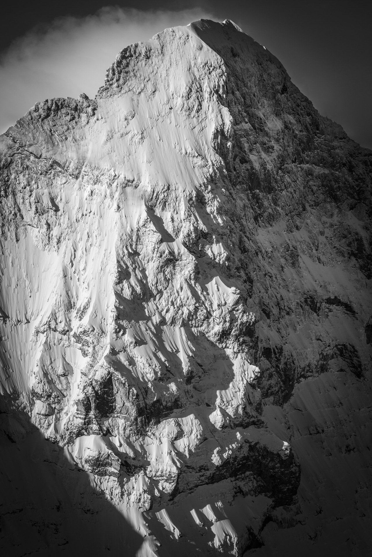 Photo Eiger noir et blanc face nord
