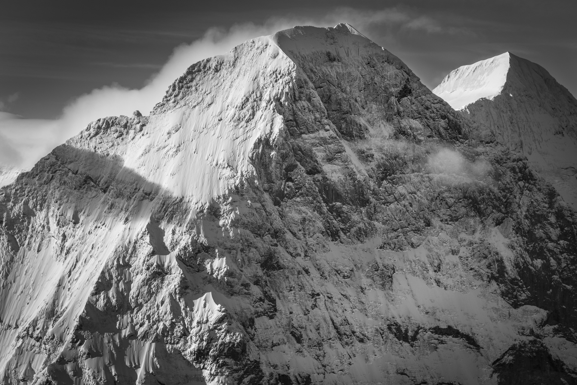 Grindelwald Switzerland - snow mountain photo  of The Eiger - Monch - photo sunrise mountain