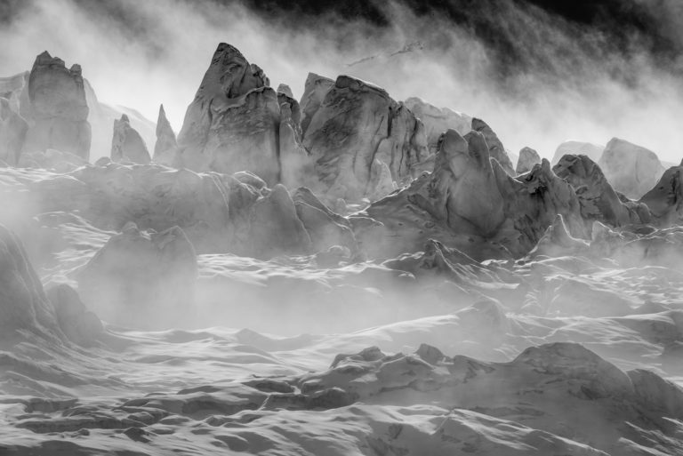 Image of the alpine glaciers - Glacier under the Dom of Mischabels in Zermatt