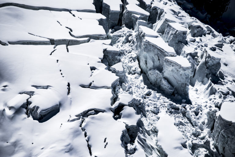 Alpine glacier photo - Chamonix glacier - Glacier des Bossons