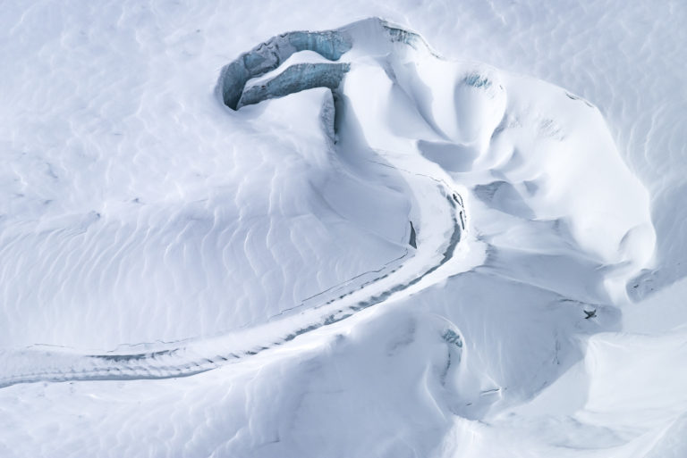 Alpengletscher - Gornergletscher - Zermatt - Schneefoto in den Bergen der Gornermühlen im Winter