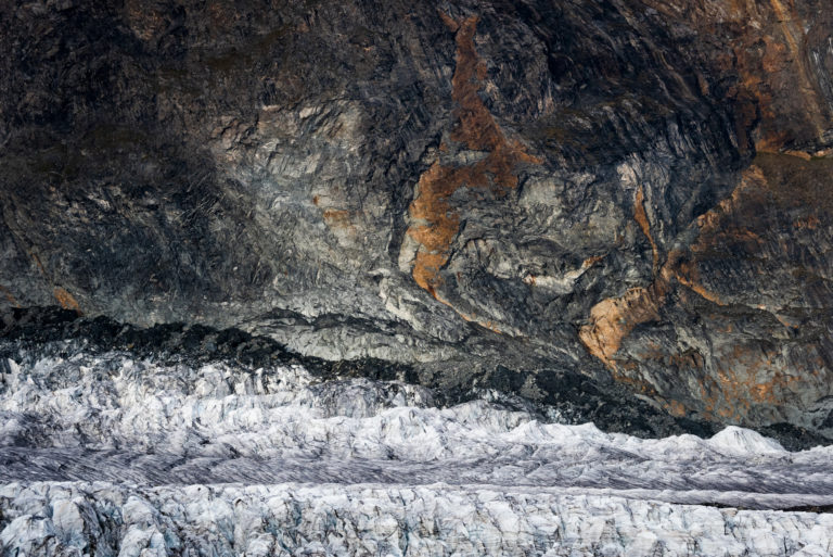 Alpine ice - Gorner Glacier in Zermatt