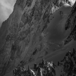 Grandes Jorasses - north face mountain picture of the grandes jorasses with the Périades in the foreground in the Mont Blanc  massif - snowy mountain picture