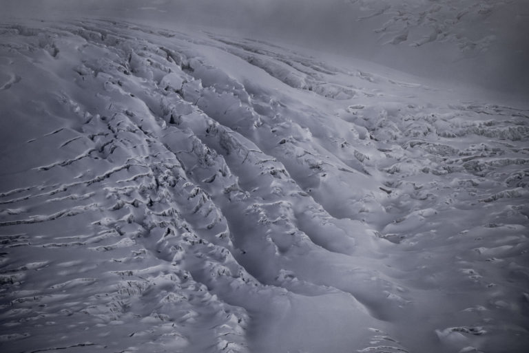 Photo glaciers des alpes - Crevasses du Grenzgletscher sous le Lyskamm