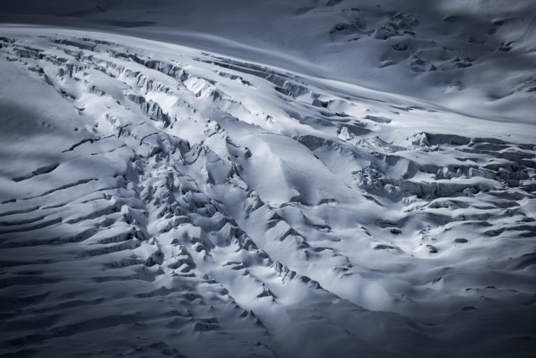 Mountain crevasse - Grenzgletscher under the Lyskamm - mountain photos high alps