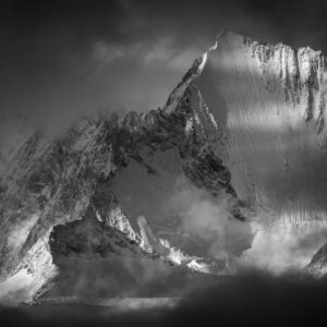 Photo montagne Vallée de Saas-Fee - Photo Alpes Valais Suisse - Lenzspitze vu du Saastal