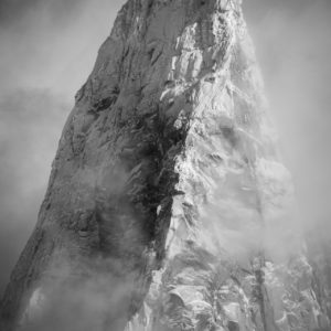 Mont blanc Massifs photos - Black and white photo of the mountain range of Les Drus peaks