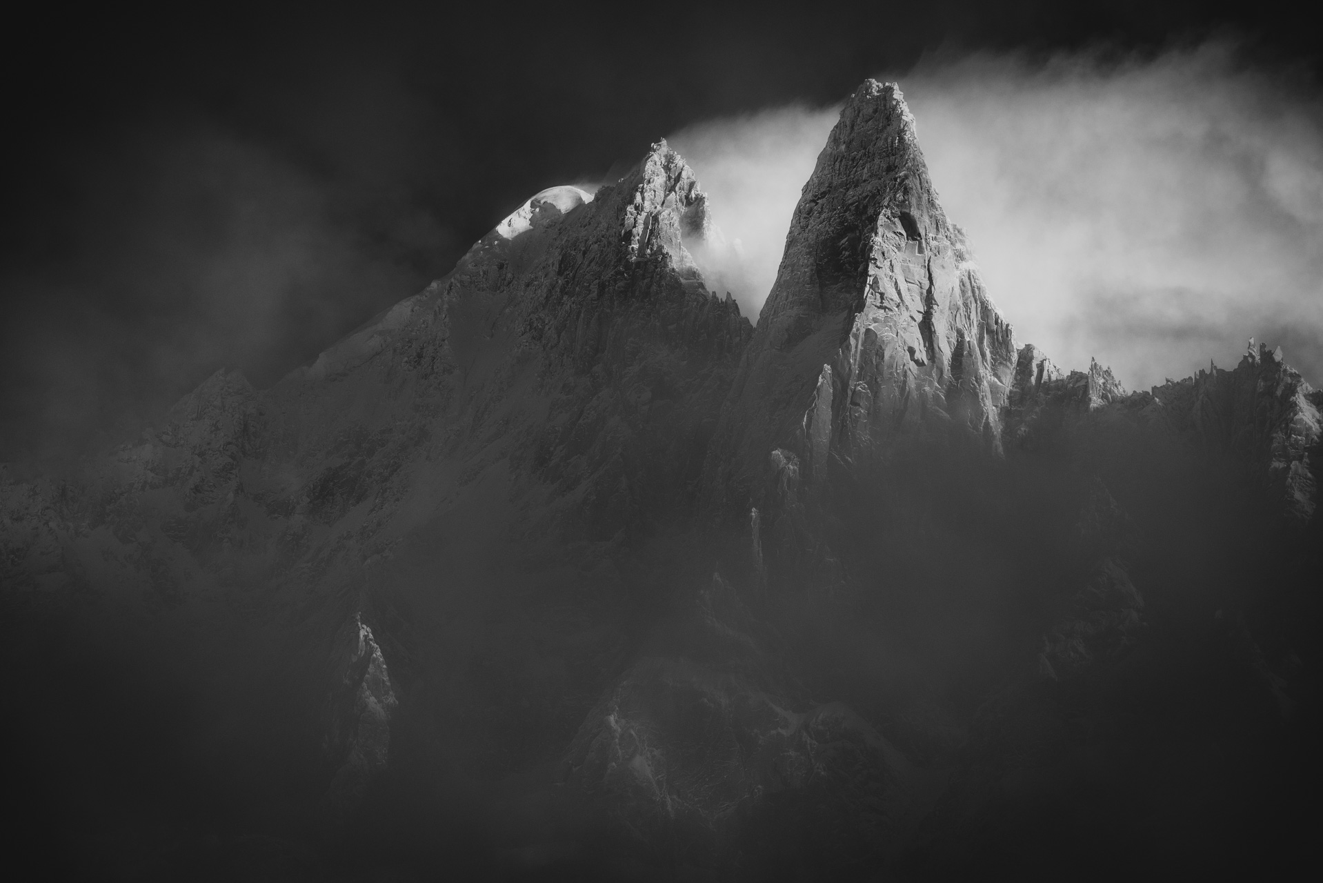 Image montagne Mont Blanc - image montagne - photo paysage montagne Alpes - Aiguille Verte et les Drus