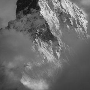 The Matterhorn Zermatt- Wooden photo frame of the Matterhorn in the Valais Alps in Switzerland