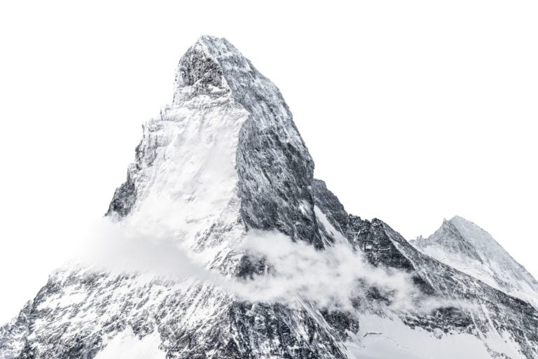 The Matterhorn - mountain black and white photography - Dent d&#039;Hérens View from the Rothorn top