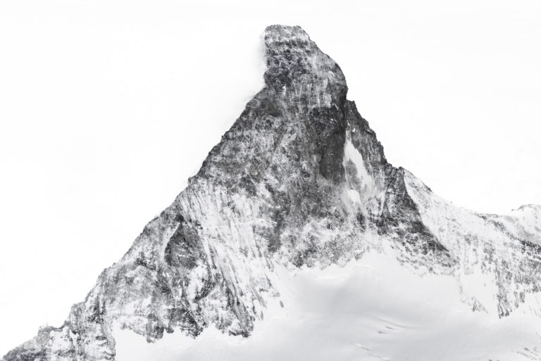 Mont Cervin Sommet montagneux des Alpes Suisses Matterhorn north Face - zermatt matterhorn en noir et blanc