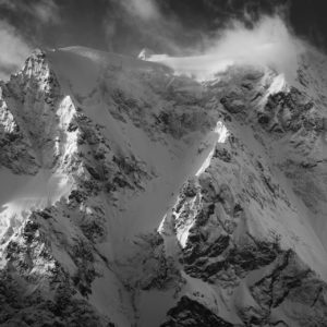 Val d hérens from Zermatt - black and white mountains photos - Mont Collon