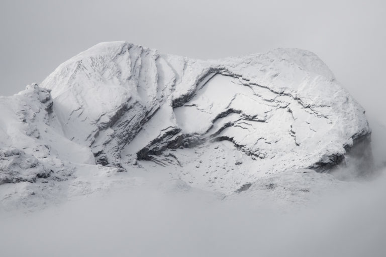 Foto von den Berner Alpen schwarz-weiß - Foto Mont gond