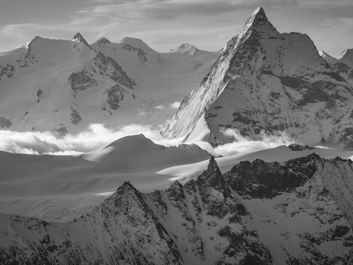 Panoramafoto der Schweizer Berge