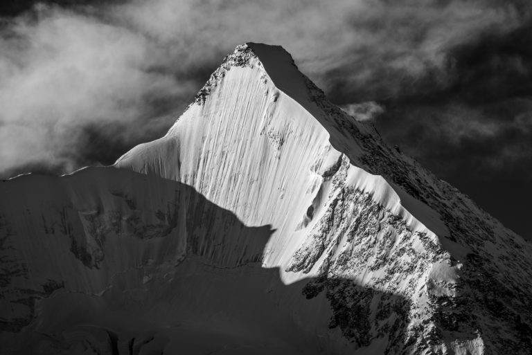 Obergabelhorn - Crans-Montana - black and white mountains photos