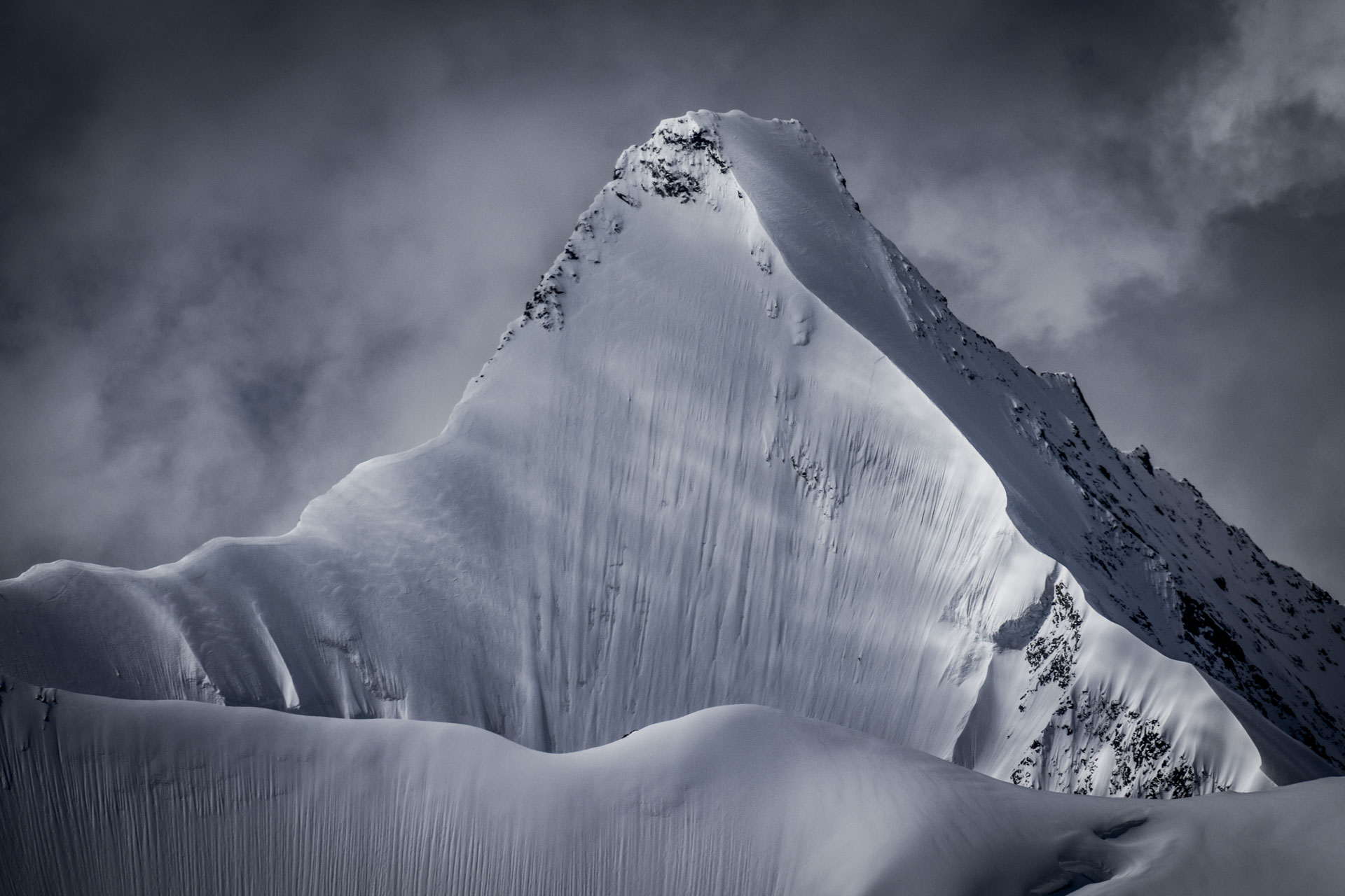 Photo face nord Obergabelhorn - image de montagne