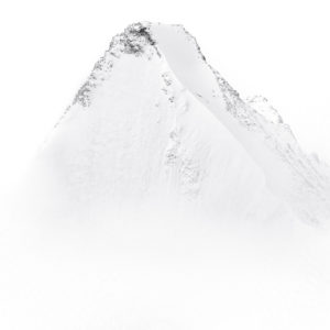 Obergablehorn north face - mountain photo in snow In the Valais Alps at Crans Montana