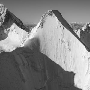 Obergabelhorn nordwand - schwarz-weiß Foto Berglandschaft