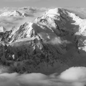 Panoramafoto Massif Mont-Blanc aiguille du midi