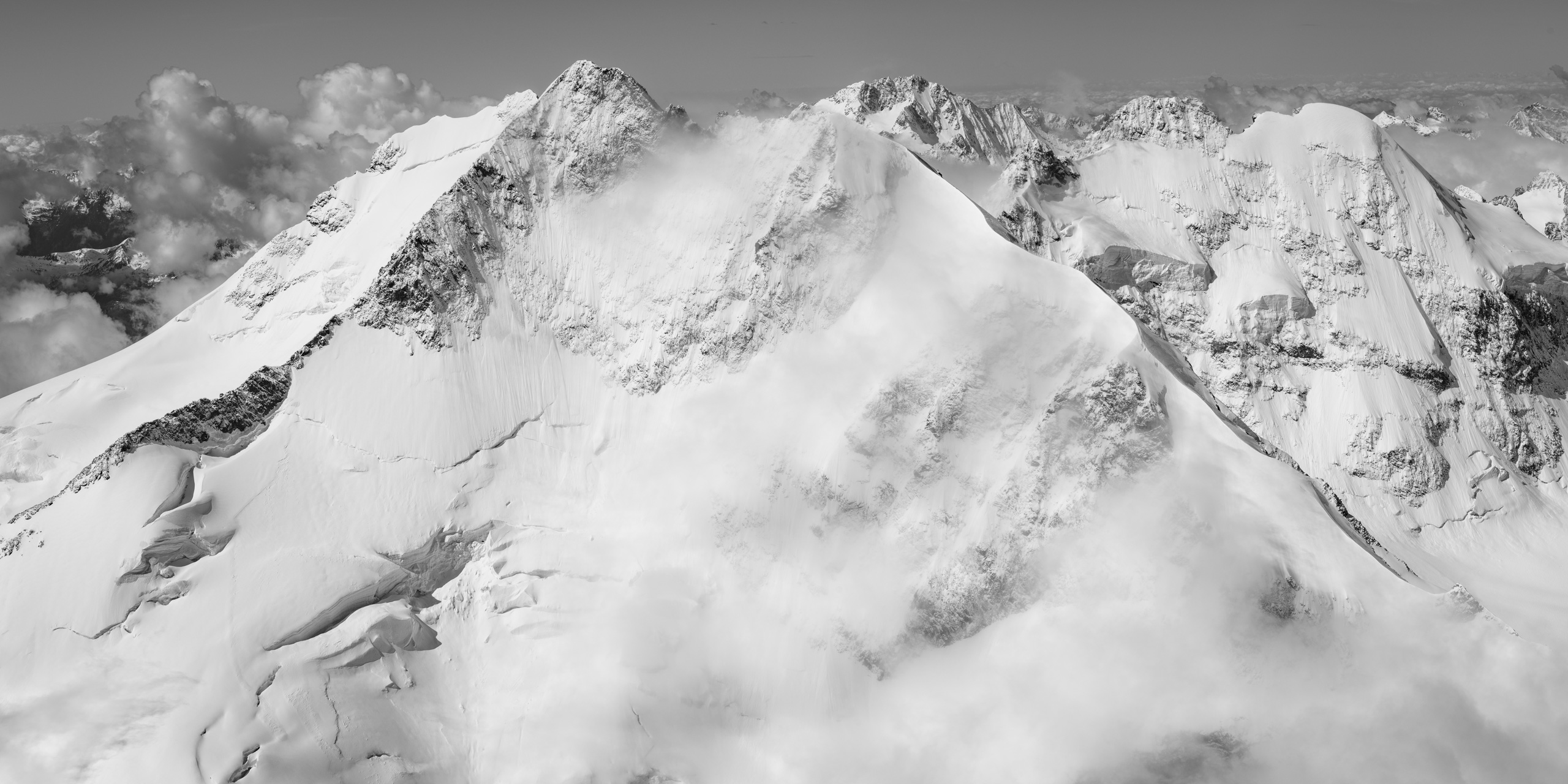 Piz Bernina Engadine Suisse - Panorama photo Montagne Alpes