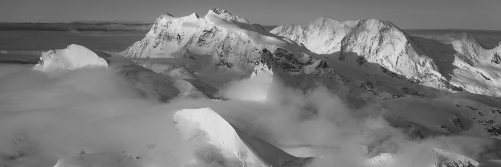 Panorama sur les 4000 de Zermatt et Saas Fee